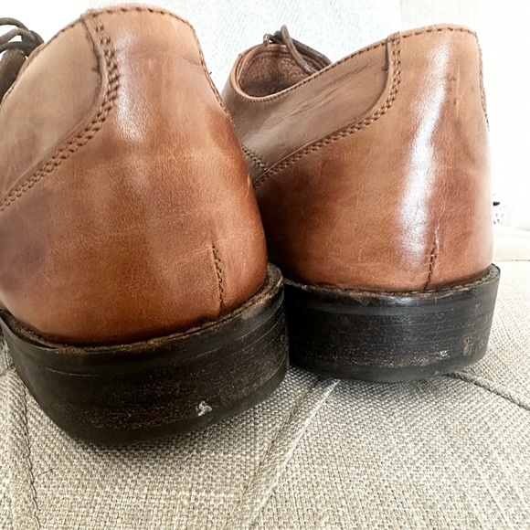 Johnston & Murphy Brown Leather Lace Up Square Toe Dress Shoes Men's Size 10.5 M - Picture 2 of 9